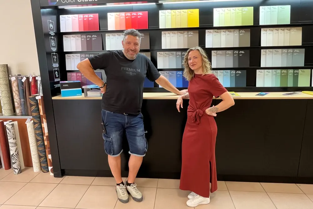 L'équipe du magasin Laborier Peintures de Valentigney